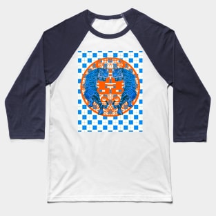 Hong Kong Funky Tigers Blue - Double Happiness Baseball T-Shirt